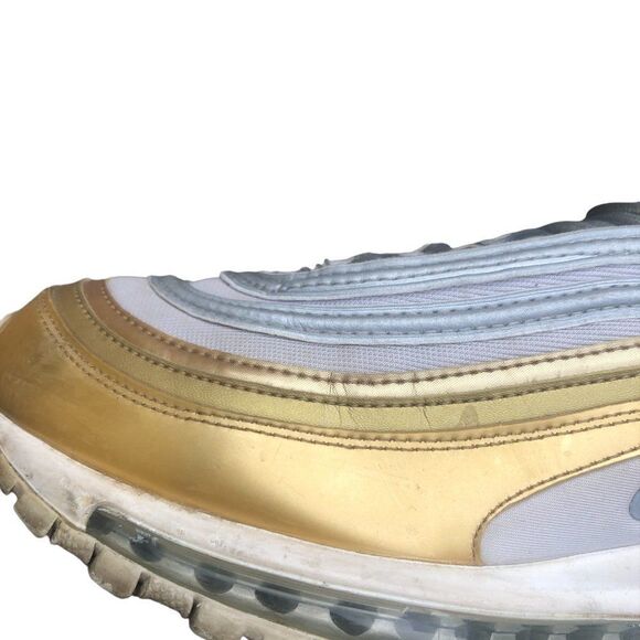 Rare 2018 Nike Air 97 Vast Grey Metallic Gold Size 9 - Picture 6 of 16